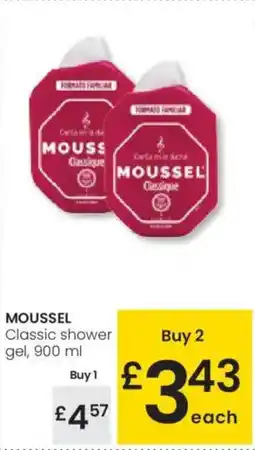 Eroski MOUSSEL Classic shower gel oferta
