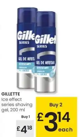 Eroski GILLETTE Ice effect series shaving gel oferta
