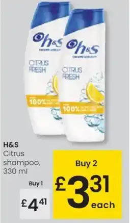Eroski H&S Citrus shampoo oferta