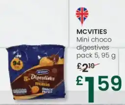 Eroski MCVITIES Mini choco digestives oferta
