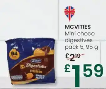 Eroski MCVITIES Mini choco digestives oferta