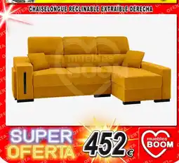 Muebles Boom Chaiselongue reclinable extraíble derecha oferta