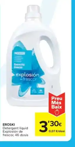 Caprabo EROSKI Detergent líquid Explosión de frescor, 46 dosis oferta