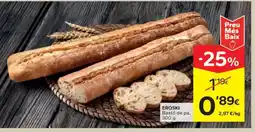 Caprabo EROSKI Bastó de pa oferta