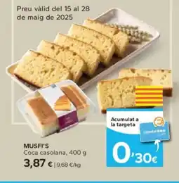 Caprabo MUSFI'S Coca casolana oferta