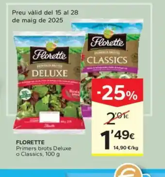 Caprabo FLORETTE Primers brots Deluxe o Classics oferta