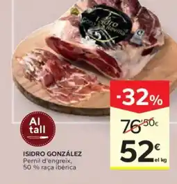 Caprabo ISIDRO GONZÁLEZ Pernil d'engreix, 50% raça ibèrica oferta