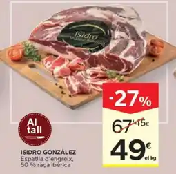 Caprabo ISIDRO GONZÁLEZ Espatlla d'engreix, 50% raça ibèrica oferta