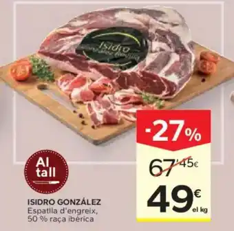 Caprabo ISIDRO GONZÁLEZ Espatlla d'engreix, 50% raça ibèrica oferta