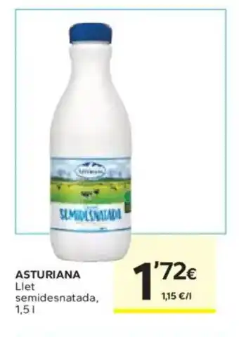 Caprabo ASTURIANA Llet semidesnatada oferta