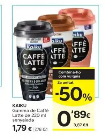 Caprabo KAIKU Gamma de Caffè Latte oferta