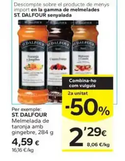 Caprabo ST. DALFOUR Melmelada de taronja amb gingebre oferta