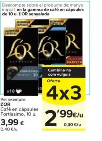 Caprabo L'OR Cafè en capsules Fortissimo oferta
