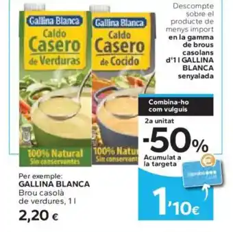 Caprabo GALLINA BLANCA Brou casolà de verdures oferta