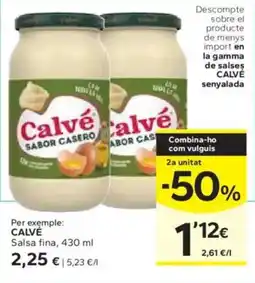 Caprabo CALVÉ Salsa fina oferta