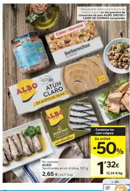 Caprabo ALBO Sardinetes en oli d'oliva oferta
