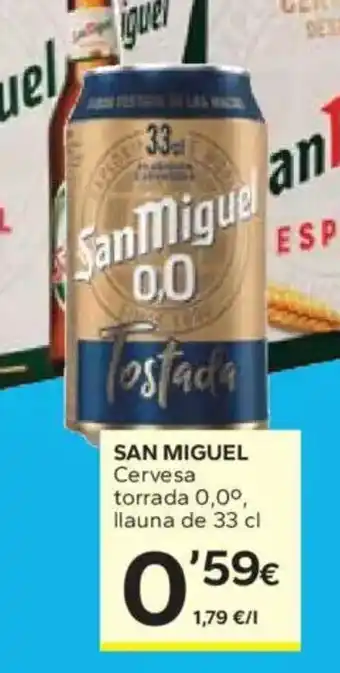 Caprabo SAN MIGUEL Cervesa torrada 0,0° oferta
