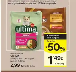 Caprabo ULTIMA Menjar sec per a gat júnior oferta