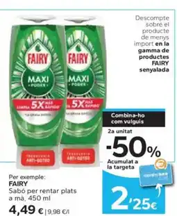 Caprabo FAIRY Sabó per rentar plats oferta