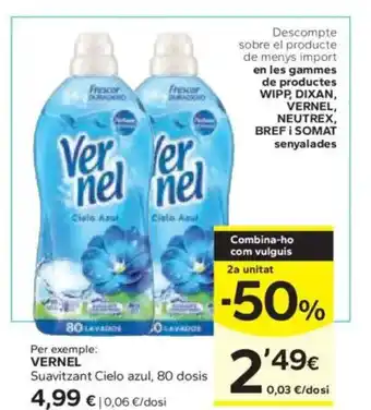 Caprabo VERNEL Suavitzant Cielo azul, 80 dosis oferta
