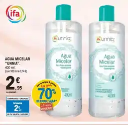 E.Leclerc UNNIA Agua micelar oferta