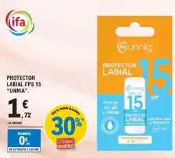 E.Leclerc UNNIA Protector labial fps 15 oferta