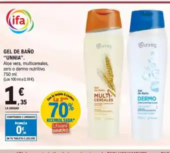 E.Leclerc UNNIA Gel de baño oferta