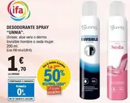 E.Leclerc UNNIA Desodorante spray oferta