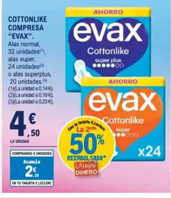 E.Leclerc EVAX Cottonlike compresa oferta