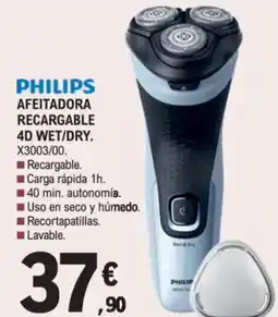 E.Leclerc PHILIPS Afeitadora recargable 4d wet/dry oferta