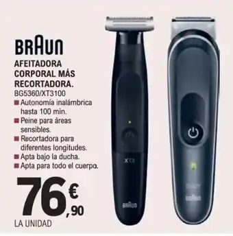 E.Leclerc BRAUN Afeitadora corporal mas recortadora oferta