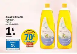 E.Leclerc UNNIA Champú infantil oferta