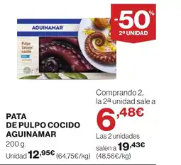 Hipercor AGUINAMAR Pata de pulpo cocido oferta