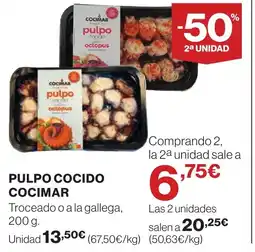 Hipercor COCIMAR Pulpo cocido oferta
