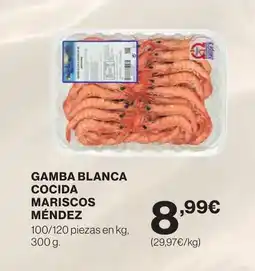 Hipercor Gamba blanca cocida mariscos oferta