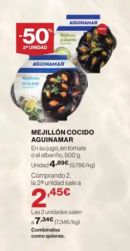 Hipercor AGUINAMAR Mejillón cocido oferta