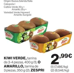 Hipercor Kiwi verde oferta