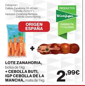 Hipercor Lote zanahoria oferta