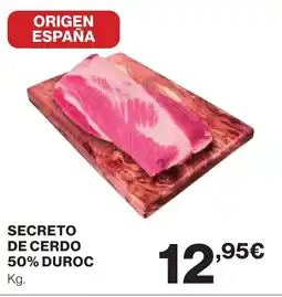 Hipercor Secreto de cerdo 50% duroc oferta