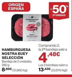 Hipercor Hamburguesa nostra buey selección oferta