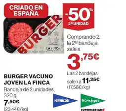 Hipercor Burger vacuno joven la finca oferta