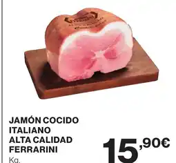 Hipercor Jamón cocido italiano alta calidad oferta