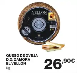 Hipercor EL VELLÓN Queso de oveja d.o. zamora oferta