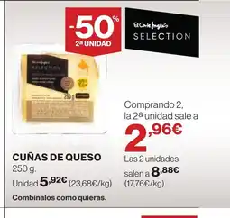 Hipercor Cuñas de queso oferta