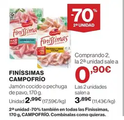 Hipercor CAMPOFRIO Finissimas oferta