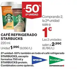 Hipercor STARBUCKS Café refrigerado oferta
