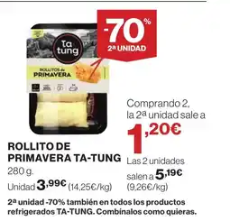 Hipercor TA-TUNG Rollito de primavera oferta