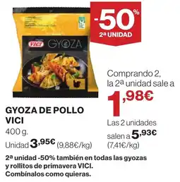 Hipercor VICI Gyoza de pollo oferta