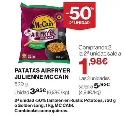 Hipercor MC CAIN Patatas airfryer julienne oferta