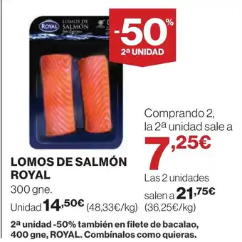 Hipercor ROYAL Lomos de salmón oferta